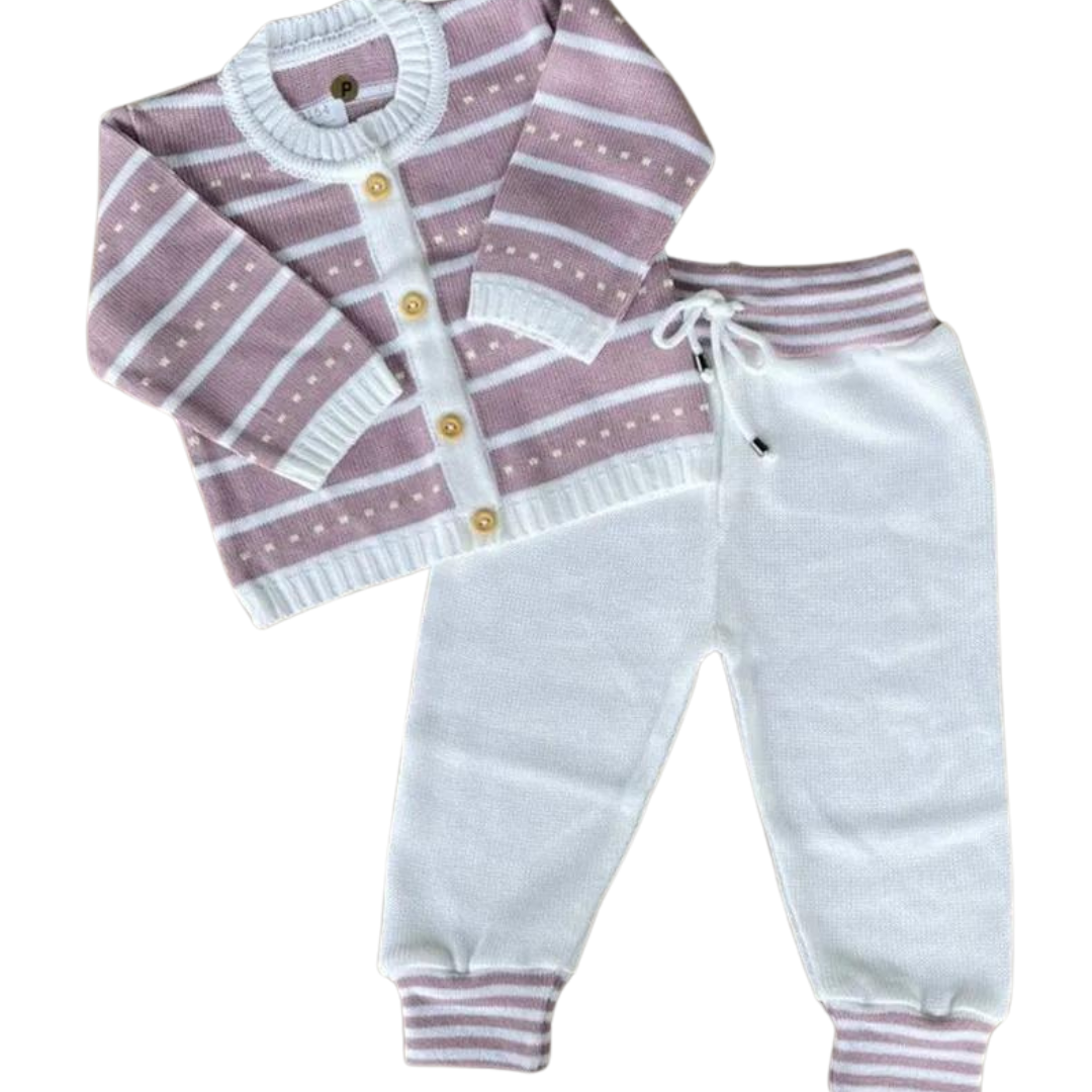 Baby Bricks Set Knit (Cardigan + Pants)