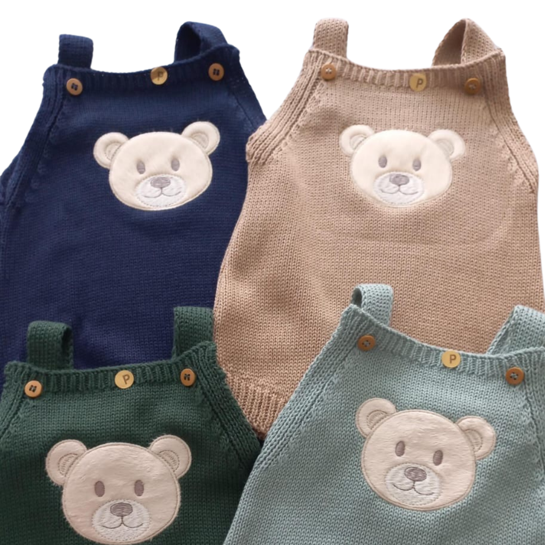 Baby Knit Overall Bear