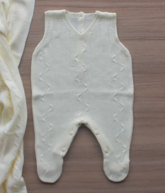 Baby Lucas Knit Set (Sleeveless Romper + Bodysuit)