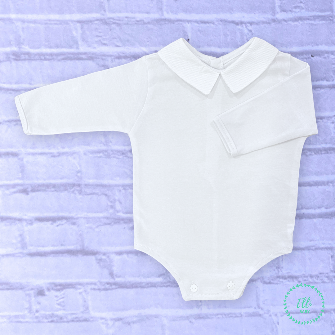 Baby Long-Sleeve Bodysuit with Traditional V Neck