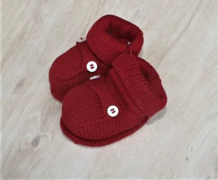 Baby Knit Shoes Button