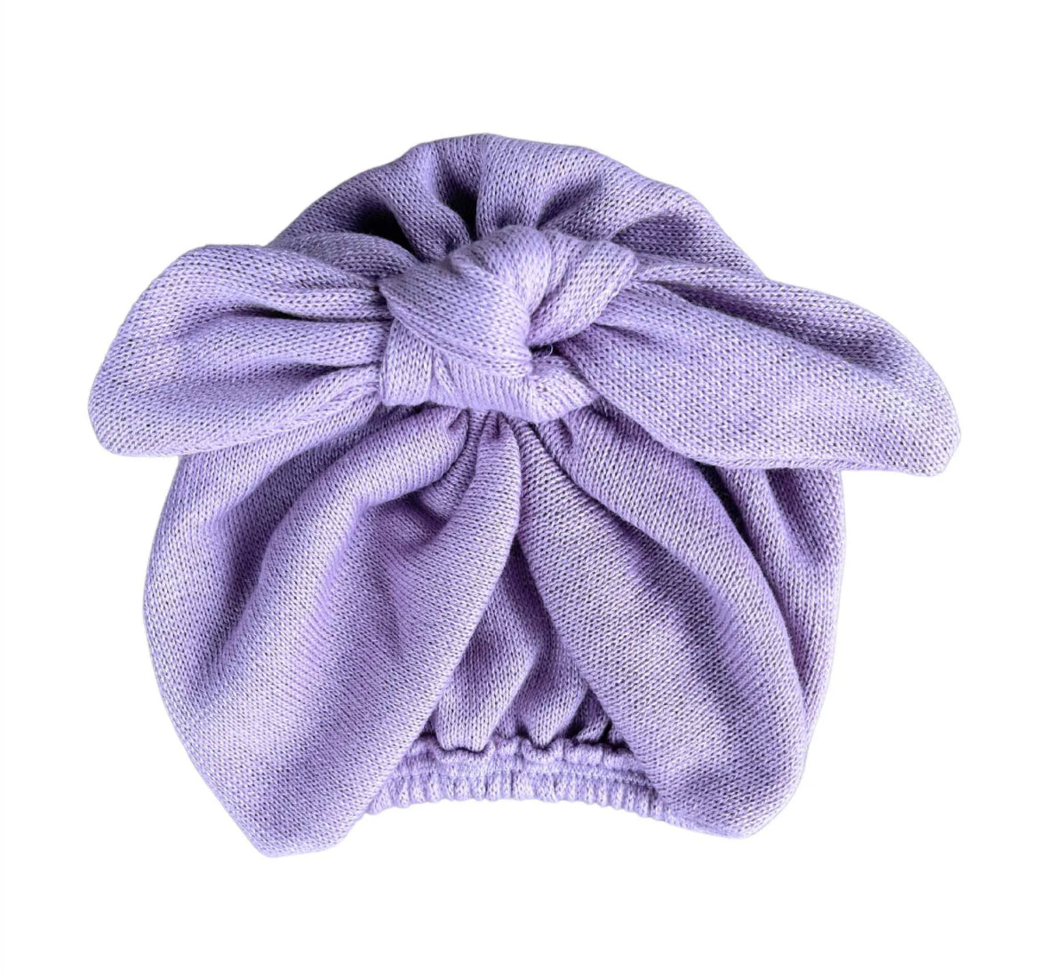 Baby Knit Turban Bow Lilac