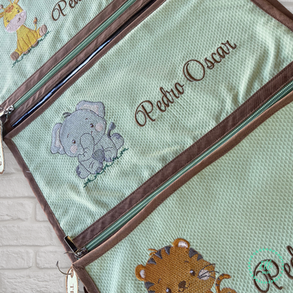Set of 3 Organization Bag for Baby Clothes with Personalized Embroidery