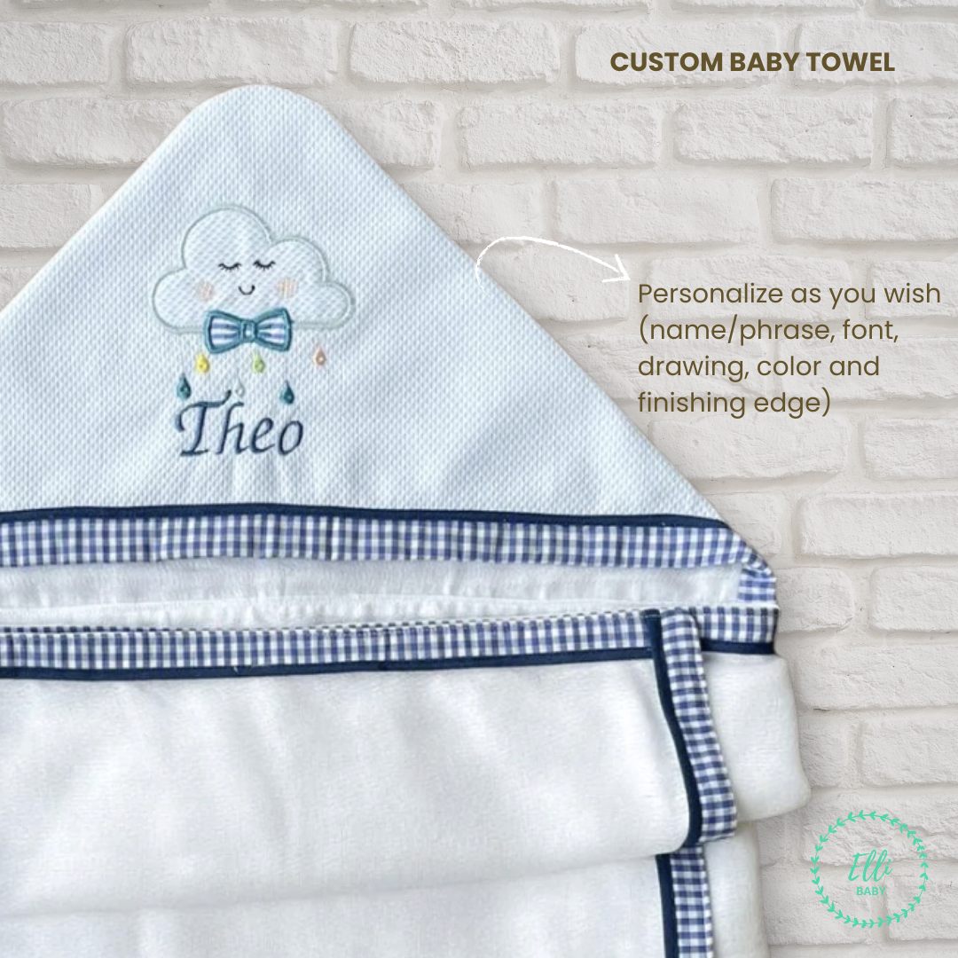 Baby Towel with Personalized Embroidery