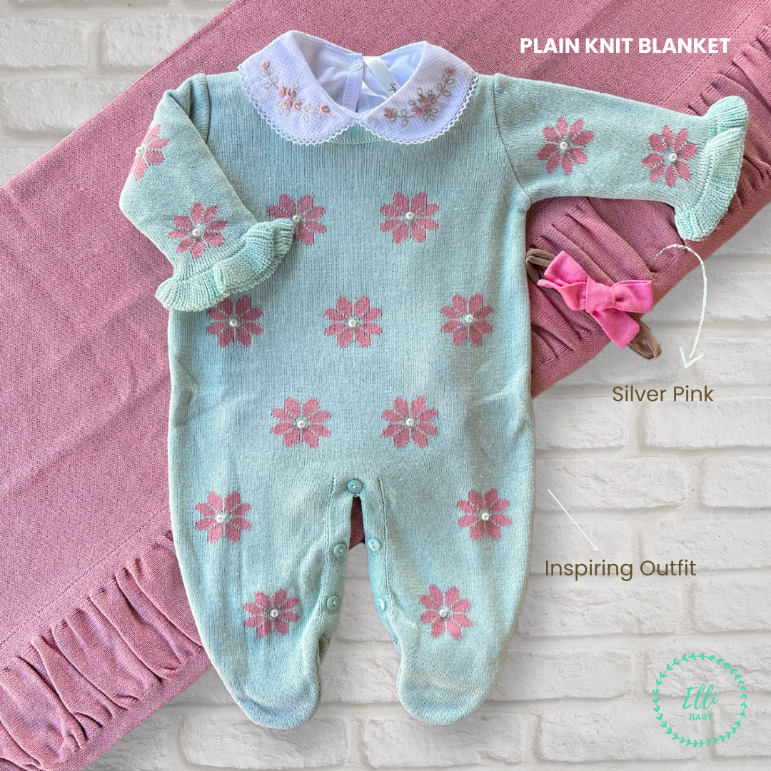 Baby Blanket Ruffled Knit