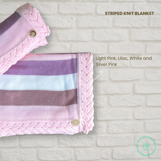 Baby Blanket Striped Knit