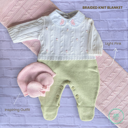 Baby Blanket Braided Knit