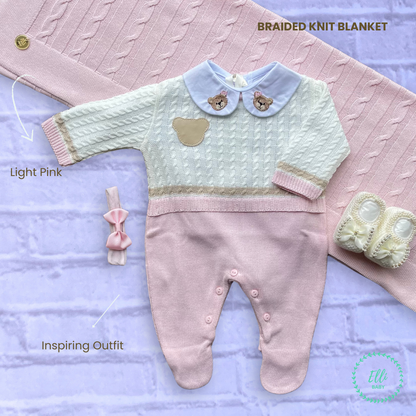 Baby Blanket Braided Knit